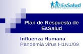 Influenza Humana Pandemia virus H1N1/09 Plan de Respuesta de EsSalud.