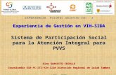 EXPERIENCIA PILOTO/ OBJETIVO VIH - 4 Experiencia de Gestión en VIH-SIDA Sistema de Participación Social para la Atención Integral para PVVS Gino GARAVITO.