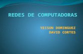 YEISON DOMINGUEZ DAVID CORTES. REDES DE COMPUTADORA Es un conjunto de equipos informáticos y software conectados entre sí por medio de dispositivos físicos.