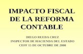 IMPACTO FISCAL DE LA REFORMA CONTABLE DIEGO RUEDA CRUZ INSPECTOR DE HACIENDA DEL ESTADO CEFF 15 DE OCTUBRE DE 2008.