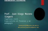 ALGEBRA LINEAL Prof. Juan Diego Moreno Siegert Ingeniero civil Especialista en finanzas y en pedagogía juanmoreno3269@correo.itm.edu.co .