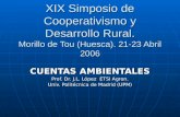 XIX Simposio de Cooperativismo y Desarrollo Rural. Morillo de Tou (Huesca). 21-23 Abril 2006 CUENTAS AMBIENTALES Prof. Dr. J.L. López ETSI Agron. Univ.