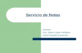 Servicio de Notas Autores: Fco. Javier López Peñalver Javier Rayado Escamilla.