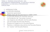 Profesor: Andrés del Moral Vico1 TEMA 3: TEORÍAS EDUCATIVAS DEL MOVIMIENTO RENOVADOR: LA ESCUELA NUEVA EUROPEA Y LA ESCUELA PROGRESIVA AMERICANA 1.- INTRODUCCIÓN.