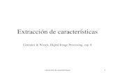 Extracción de características1 Extracción de características Gonzalez & Woods, Digital Image Processing, cap. 8.
