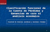 1 Facultad de Ciencias Jurídicas y Sociales (Toledo) Clasificación funcional de la Cuenta de Pérdidas y Ganancias de cara al análisis económico.