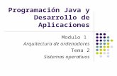 Programación Java y Desarrollo de Aplicaciones Modulo 1 Arquitectura de ordenadores Tema 2 Sistemas operativos.