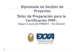 Taller de Preparación para la Certificación PMP ® (Según la Guía del PMBOK ® - 5ta Edición) Diplomado de Gestión de Proyectos Convenio UNI-FIEECS | EXXA.
