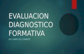EVALUACION DIAGNOSTICO FORMATIVA UN CAMPO DE COMBATE.