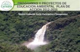PROGRAMAS Y PROYECTOS DE EDUCACION AMBIENTAL PLAN DE ACCION 2012-2015 “Gestión Ambiental, Social, Participativa y Transparente»