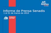 Informe de Prensa Senadis 1 al 31 de marzo de 2013.