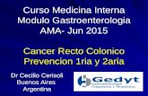 Curso Medicina Interna Modulo Gastroenterologia AMA- Jun 2015 Cancer Recto Colonico Prevencion 1ria y 2aria Dr Cecilio Cerisoli Buenos Aires Argentina.