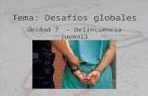 Tema: Desafíos globales Unidad 7 – Delincuencia juvenil.
