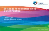 El Rol de la Industria en la Salud Pública Héctor Cori Santiago, 8 de Junio de 2015.