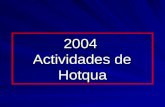 2004 Actividades de Hotqua. Hotqua Aktivitäten 2004  2 Management de calidad en salud Management de calidad según ISO 9001:2000 Auditor de.