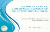 DIPLOMA EN JEFATURA, COORDINACION Y SUPERVISIÓN EN LA ADMINISTRACIÓN LOCAL Administración de la Capacitación en las Organizaciones Públicas Lic. Laura.