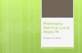 Profesora: Patricia Lucia Rojas M 8 Clase II C 2013.