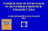 Antecedentes AG/RES. 1869 Carta Democrática Interamericana –Art. 27: Se prestará atención especial al desarrollo de programas y actividades para la educación.