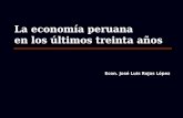 1 Econ. José Luis Rojas López La economía peruana en los últimos treinta años La economía peruana en los últimos treinta años.