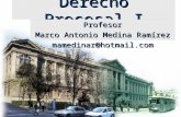 Derecho Procesal I Profesor Marco Antonio Medina Ramírez mamedinar@hotmail.com.