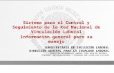 Sistema para el Control y Seguimiento de la Red Nacional de Vinculación Laboral Información general para su manejo S UBSECRETARÍA DE I NCLUSIÓN L ABORAL.