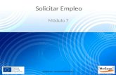 Solicitar Empleo Módulo 7 PROJECT NO – UK/13/LLP-LdV/TOI-624.