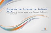 Encuesta de Escasez de Talento 2013 Acciones a tomar para una fuerza laboral sostenible.