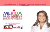 PROGRAMA PARA EL GOBIERNO MUNICIPAL DE LIBERTADOR 2014-2017 La Mérida que todos queremos.