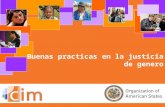 Buenas practicas en la justicia de genero. Antecedentes de la iniciativa Proyecto CIM/OEA “Fortalecimiento de la implementación de la Convención de Belém.