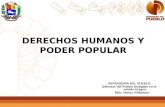 DEFENSORÍA DEL PUEBLO Defensor del Pueblo Delegado en el estado Aragua MSc. Nency Villalobos DERECHOS HUMANOS Y PODER POPULAR.