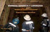 EMPRESA GERENCIA Y LIDERAZGO Empresa Minera MACDESA Modulo de Gestión Empresarial Dra. Áurea Díaz C.