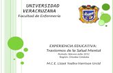 UNIVERSIDAD VERACRUZANA Facultad de Enfermería EXPERIENCIA EDUCATIVA: Trastornos de la Salud Mental Periodo: febrero-julio 2012 Región: Orizaba-Córdoba.