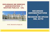 Prof. Demetrio Rojas G. RECURSOSADMINISTRATIVOSY REVISION DE OFICIO DEL ACTO DEL ACTO DIPLOMADO DE DERECHO ADMINISTRATIVO Y GESTION PUBLICA - CAL.