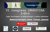 VI Congreso INVESTIGA I+D+i Grupo investigador de Nanotecnología y Nuevos Materiales Nanotecnología para llevar puesta.