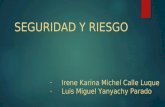 SEGURIDAD Y RIESGO -Irene Karina Michel Calle Luque -Luis Miguel Yanyachy Parado.