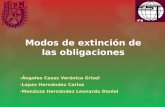 Modos de extinción de las obligaciones -Ángeles Casas Verónica Grisel -López Hernández Carlos -Mendoza Hernández Leonardo Daniel.