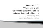 Mireya Bonilla Osuna Comunicación y atención al cliente. C.F.G.S. Administración y Finanzas.