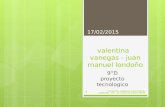 Valentina vanegas - juan manuel londoño 9°D proyecto tecnologico 17/02/2015 VALENTINA VANEGAS-JUAN MANUEL LONDOÑO - 9ºD - LA SALLE DE CAMPO AMOR 1.