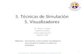 Objetivos: Comprender como emplear visualizadores para estudiar el modelo y analizar los resultados. 1 5. Técnicas de Simulación 5. Visualizadores .