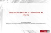 Adecuación al ENS en la Universidad de Murcia Mercedes Farias Batlle Vicerrectora de Extensión Universitaria y Administración Electrónica Universidad de.