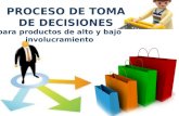 PROCESO DE TOMA DE DECISIONES para productos de alto y bajo involucramiento.