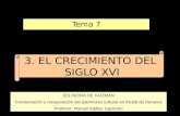 Tema 7 3. EL CRECIMIENTO DEL SIGLO XVI IES ISIDRA DE GUZMAN Conservación y recuperación del patrimonio cultural en Alcalá de Henares Profesor: Manuel Ibáñez.