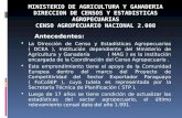 MINISTERIO DE AGRICULTURA Y GANADERIA DIRECCION DE CENSOS Y ESTADISTICAS AGROPECUARIAS CENSO AGROPECUARIO NACIONAL 2.008 Antecedentes:  La Dirección de.