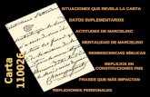 110026 Carta 110026 SITUACIONES QUE REVELA LA CARTA DATOS SUPLEMENTARIOS ACTITUDES DE MARCELINO MENTALIDAD DE MARCELINO REMINISCENCIAS BÍBLICAS REFLEJOS.