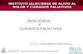 INSTITUTO JALISCIENSE DE ALIVIO AL DOLOR Y CUIDADOS PALIATIVOS Lic. T.S. Teresa Albertina Pérez Navarro. RESILIENCIA Y CUIDADOS PALIATIVOS.