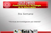 “Técnicas de Investigacion por Internet” 5ta Semana.