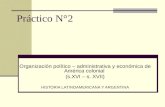 Práctico N°2 Organización político – administrativa y económica de América colonial (s.XVI – s. XVII) HISTORIA LATINOAMERICANA Y ARGENTINA.