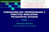 FORMACIÓN DEL PROFESORADO Y PRÁCTICA EDUCATIVA: Perspectivas actuales Antonio Bolívar Universidad de Granada.