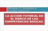 LA ACCIÓN TUTORIAL EN EL MARCO DE LAS COMPETENCIAS BÁSICAS Bloque 2: función y acción tutorial.