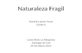 Naturaleza Fragil Daniela Latorre Tovar Grado 9 Liceo Mixto La Milagrosa Santiago de Cali 25 De Marzo 2014.